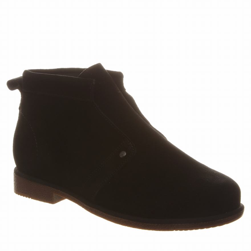 Bearpaw Carmel Ankle Boots UK - Women's Boots Black ||ASZPWV-160||